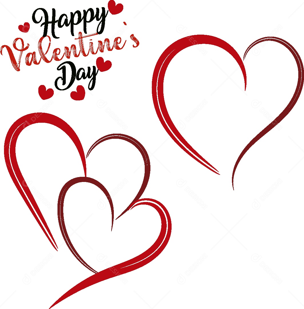 Desenho de Coração Feito a Mão Vetor EPS