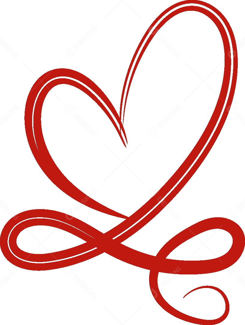 Desenho de Coração Feito a Mão Vetor EPS