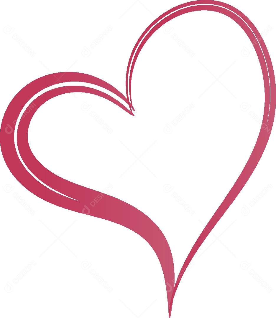 Desenho de Coração Feito a Mão Vetor EPS