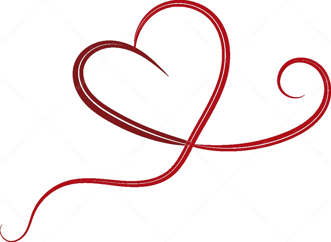 Desenho de Coração Feito a Mão Vetor EPS