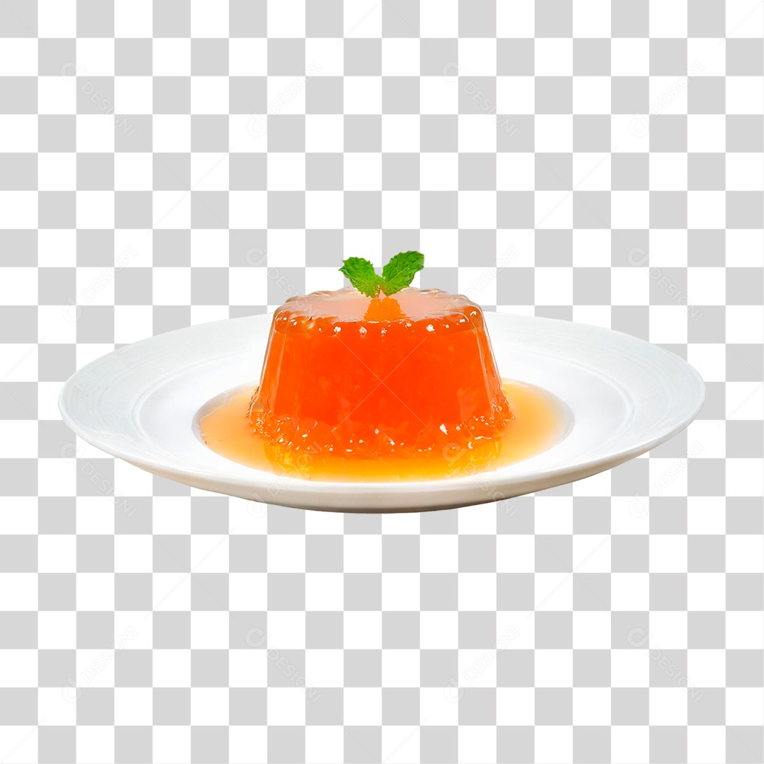 Prato com Geleia de Laranja PNG Transparente