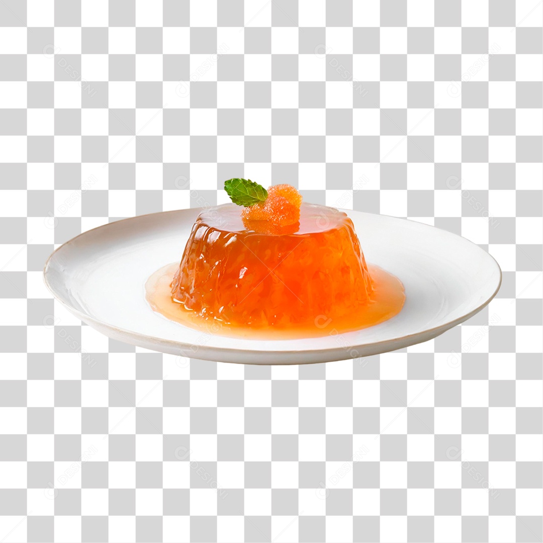 Prato com Geleia de Laranja PNG Transparente
