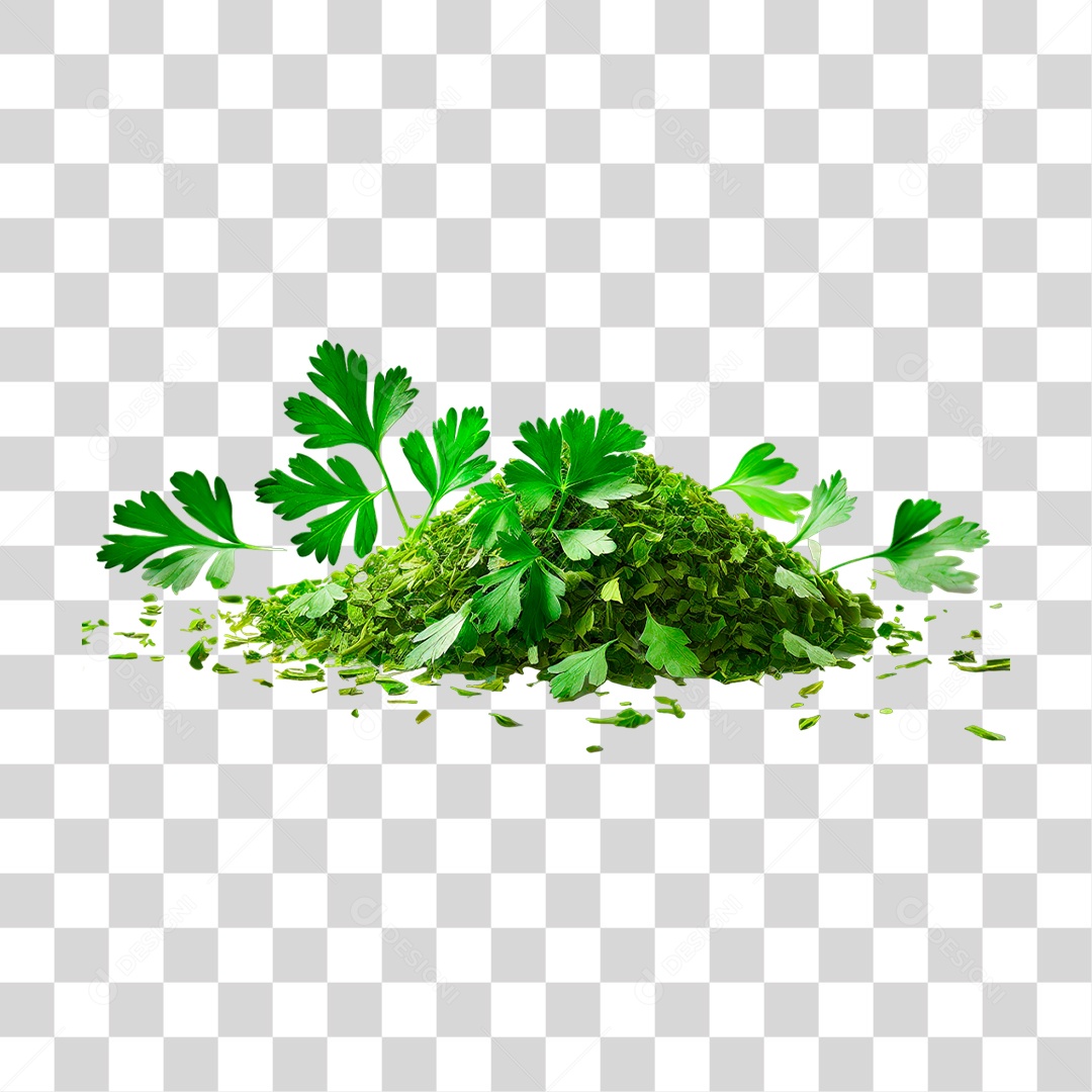 Folhas de Salsa Picadas PNG Transparente