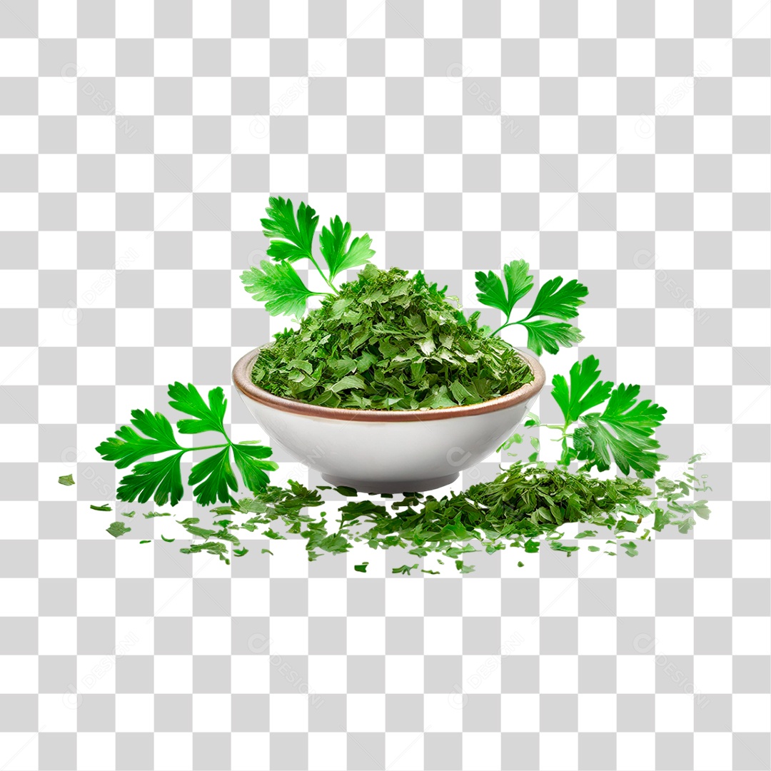 Folhas de Salsa Picadas PNG Transparente