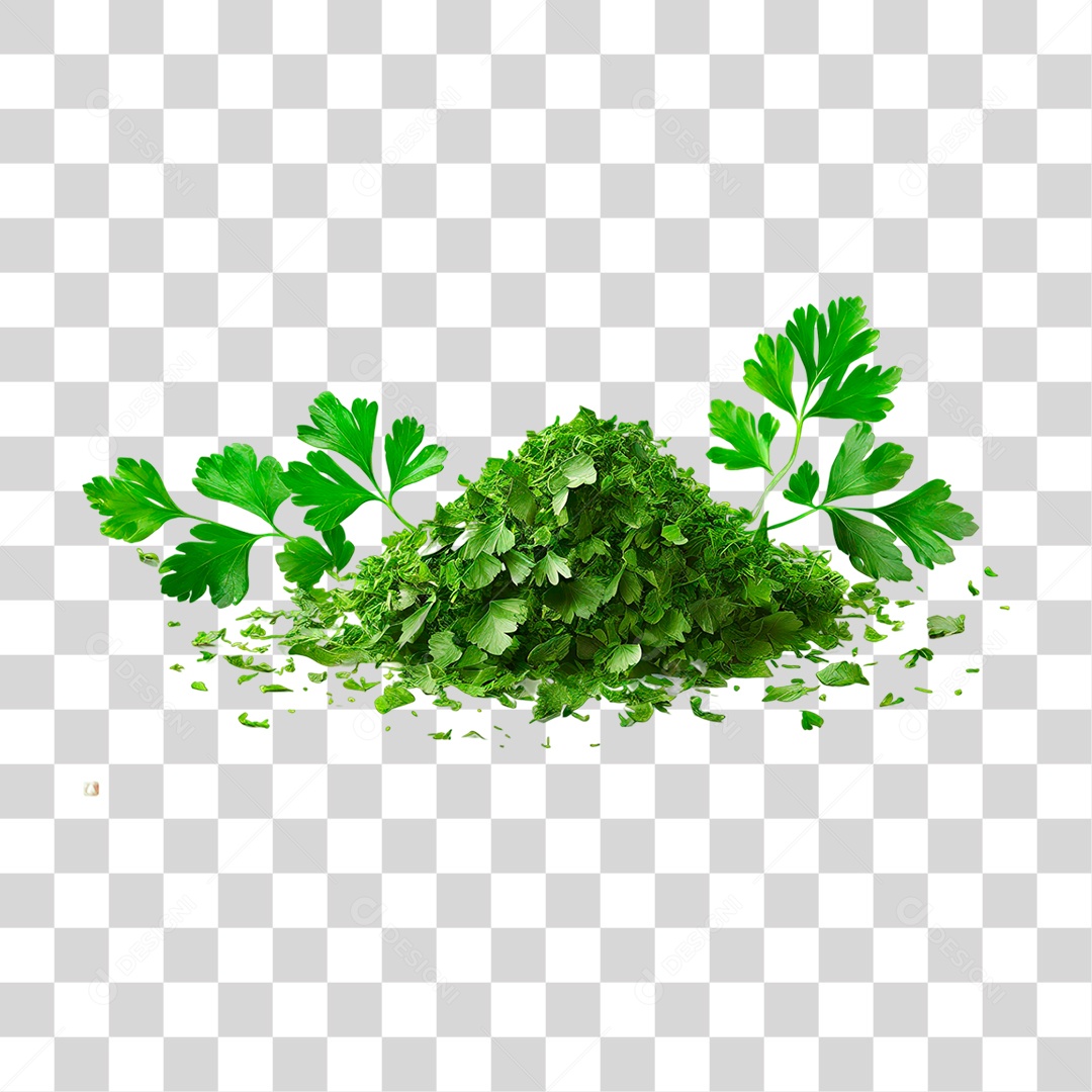 Folhas de Salsa Picadas PNG Transparente