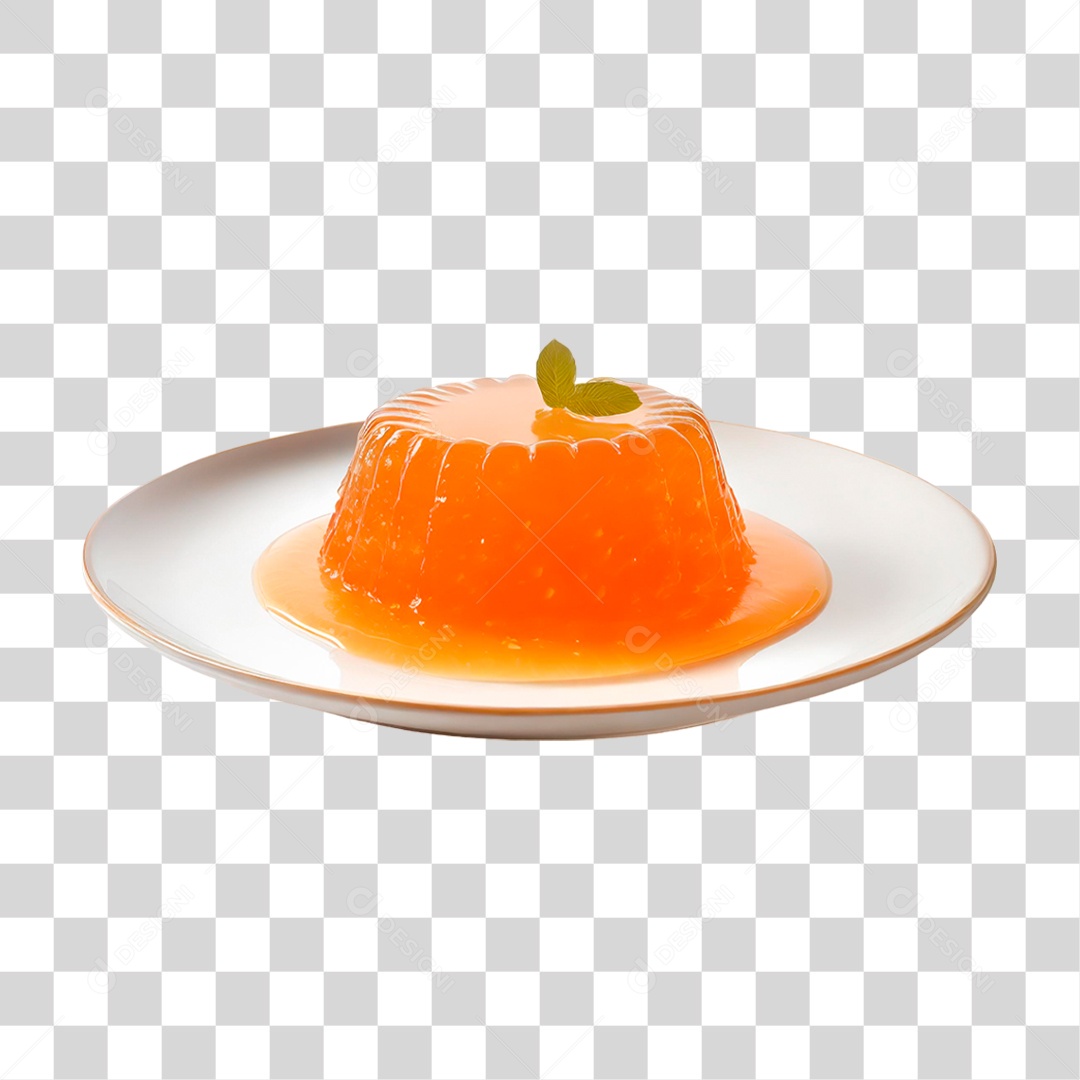 Prato com Geleia de Laranja PNG Transparente