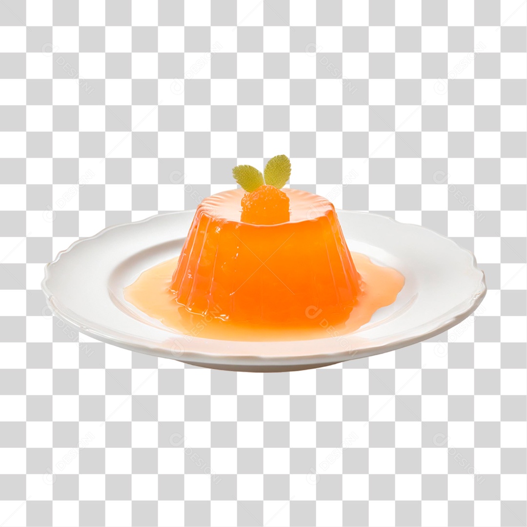 Prato com Geleia de Laranja PNG Transparente
