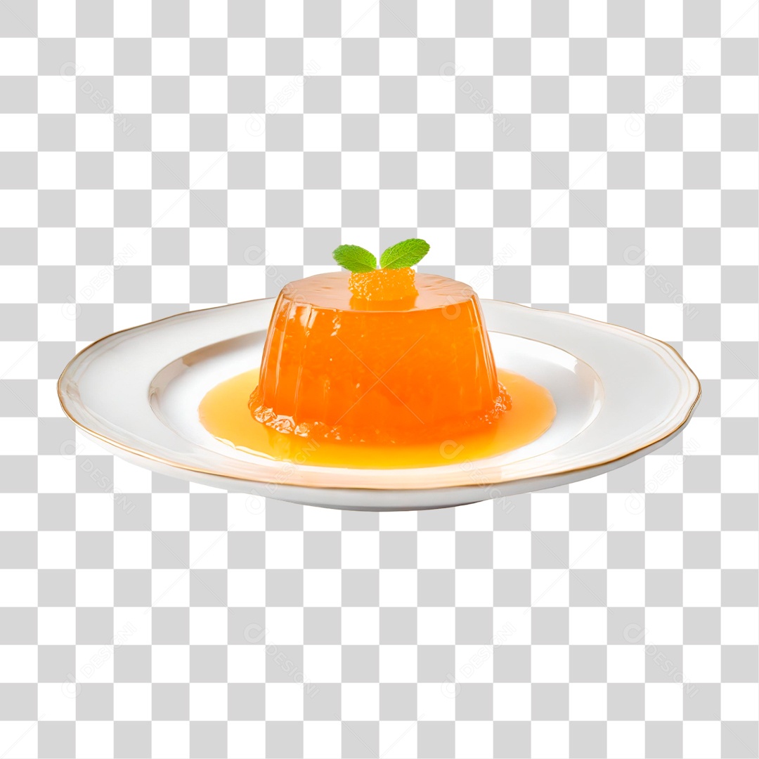 Prato com Geleia de Laranja PNG Transparente