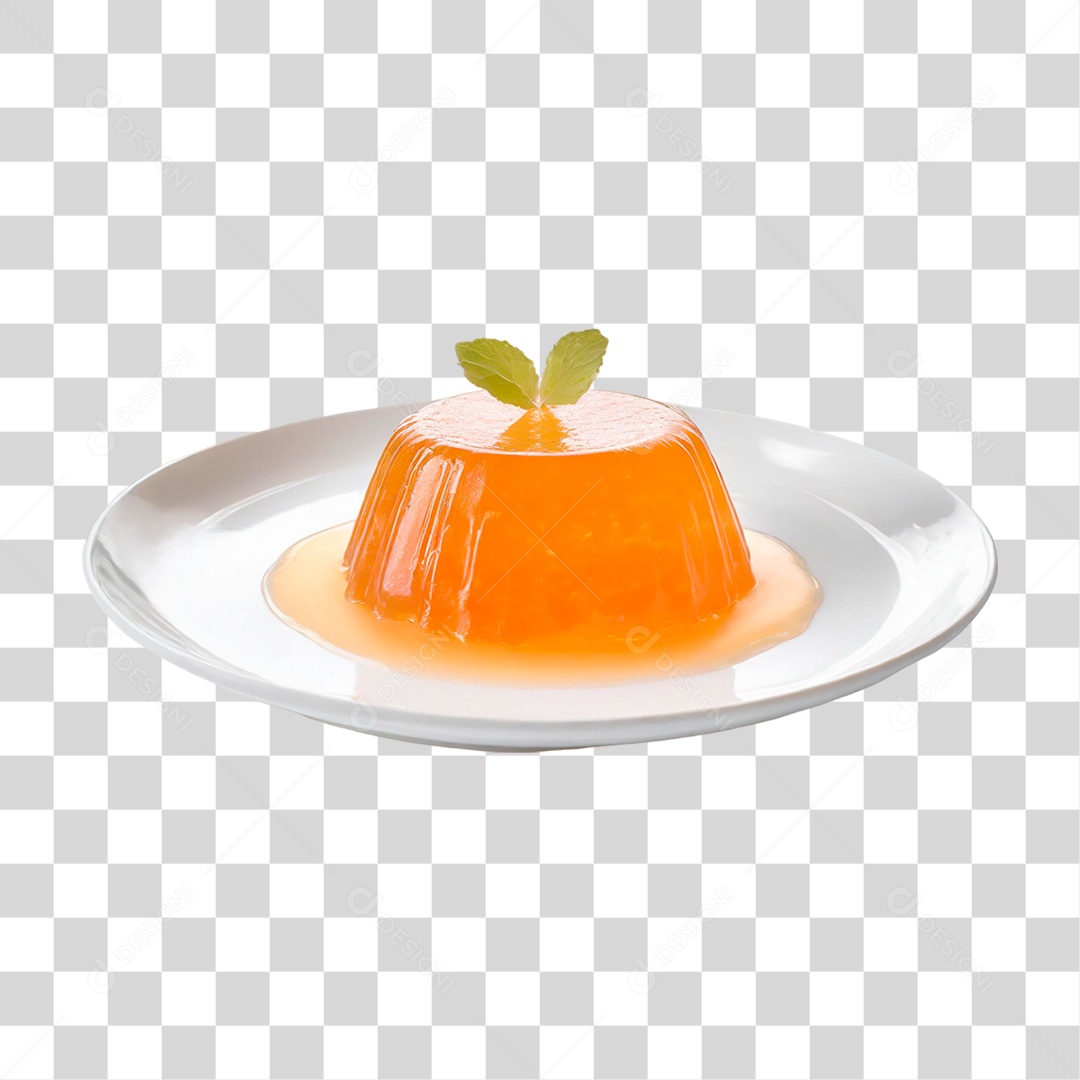 Prato com Geleia de Laranja PNG Transparente