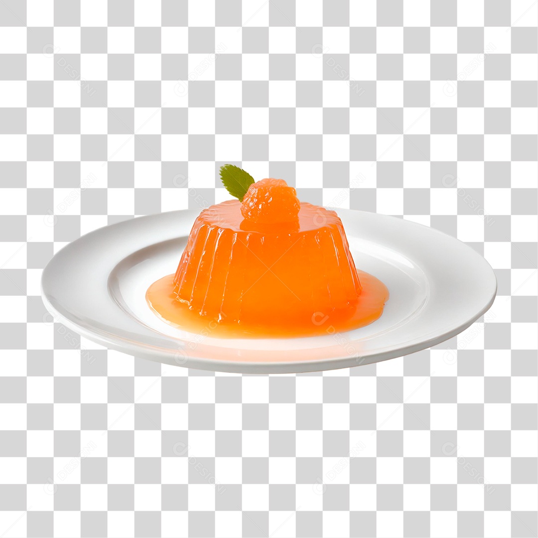 Prato com Geleia de Laranja PNG Transparente