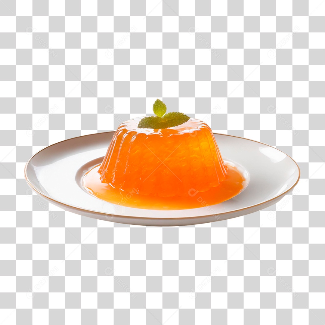 Prato com Geleia de Laranja PNG Transparente