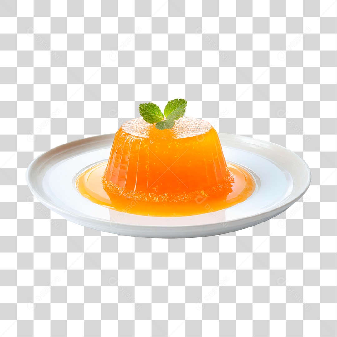 Prato com Geleia de Laranja PNG Transparente