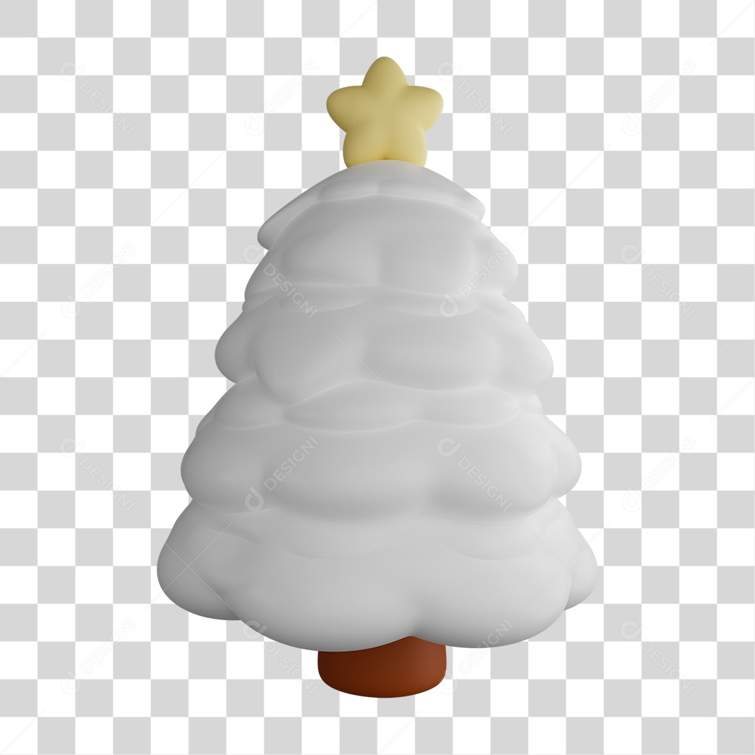 Elemento 3D Árvore de Natal PNG Transparente