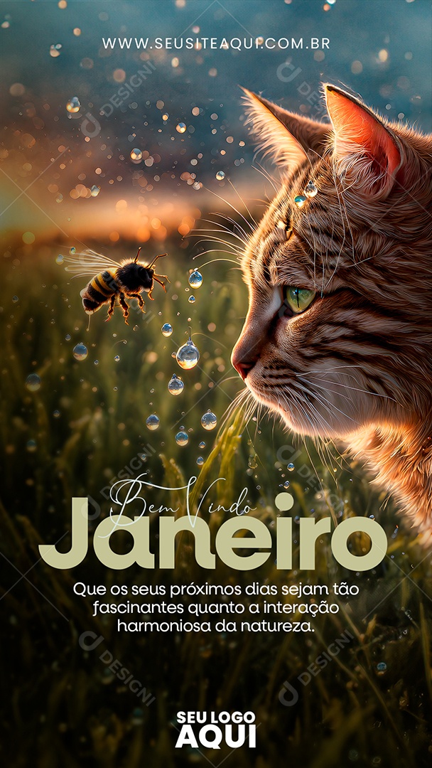 Story Bem Vindo Janeiro que os Próximo Dias Sejam Tão Fascinantes Quanto a Interação Social Media PSD Editável