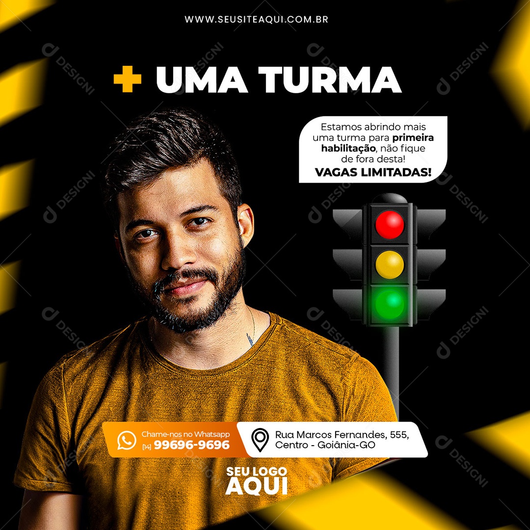 Mais uma Turma Vagas Limitadas Social Media PSD Editável