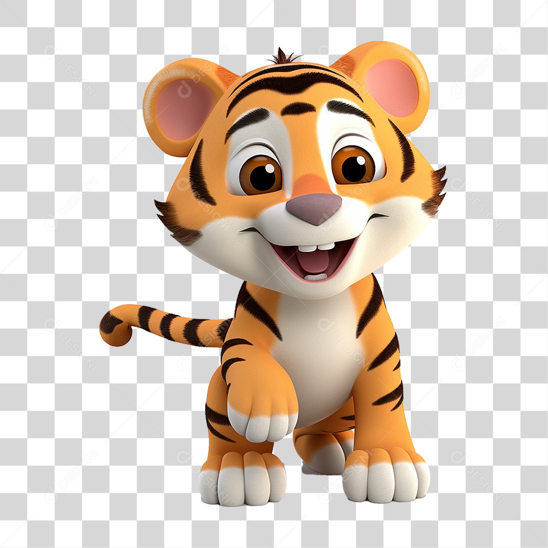 Animal Tigre Filhote PNG Transparente