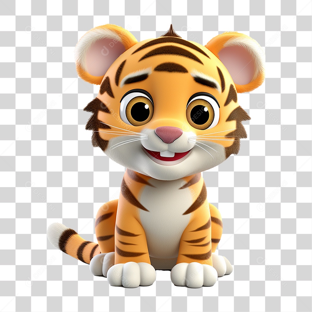 Animal Tigre Filhote PNG Transparente