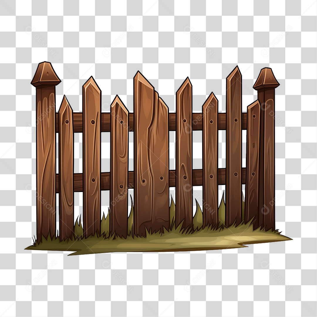 Cercado de Madeira PNG Transparente