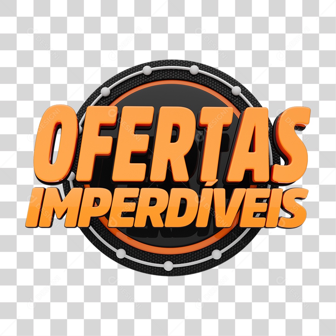 Selo 3D Ofertas Imperdíveis PNG Transparente
