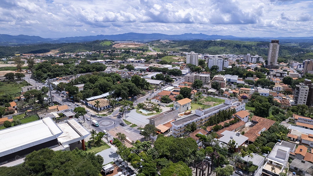 Imagem aérea da cidade de Betim Belo Horizonte Praça principal