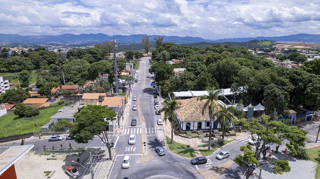 Praça principal imagem aérea da cidade de Betim Belo Horizonte