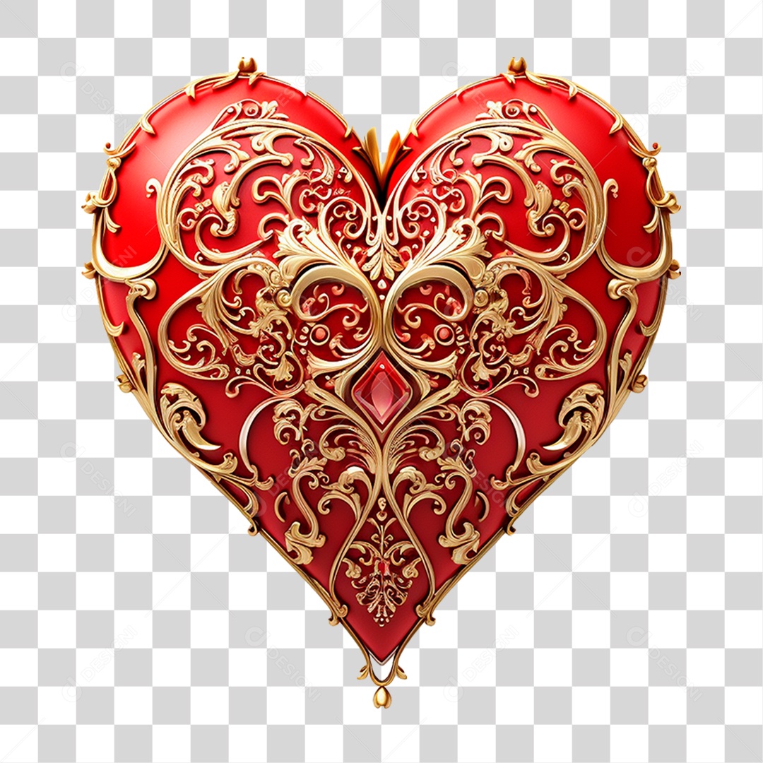 Coração Vermelho PNG Transparente