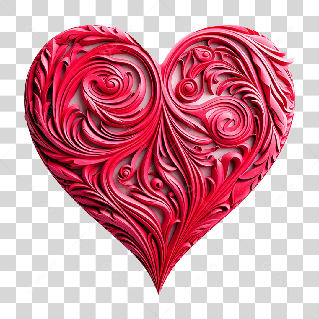 Coração Vermelho PNG Transparente