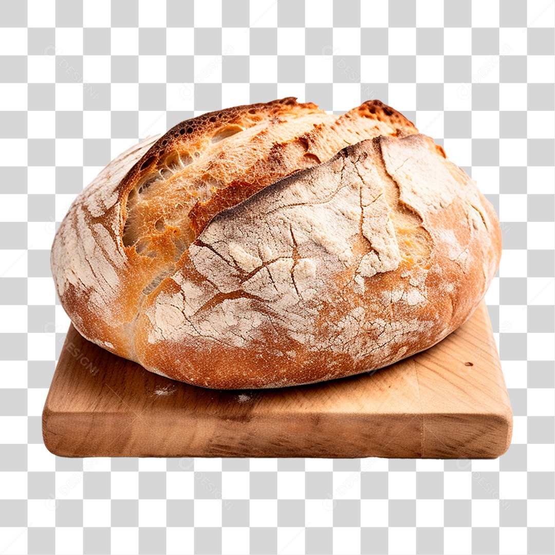 Pão Caseiro Coberto com Mirtilos PNG Transparente