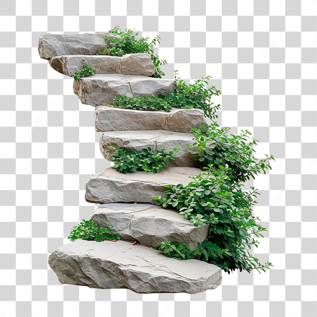 Escada de Pedra PNG Transparente