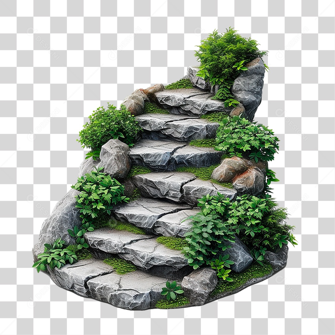 Escadas de Pedra PNG Transparente
