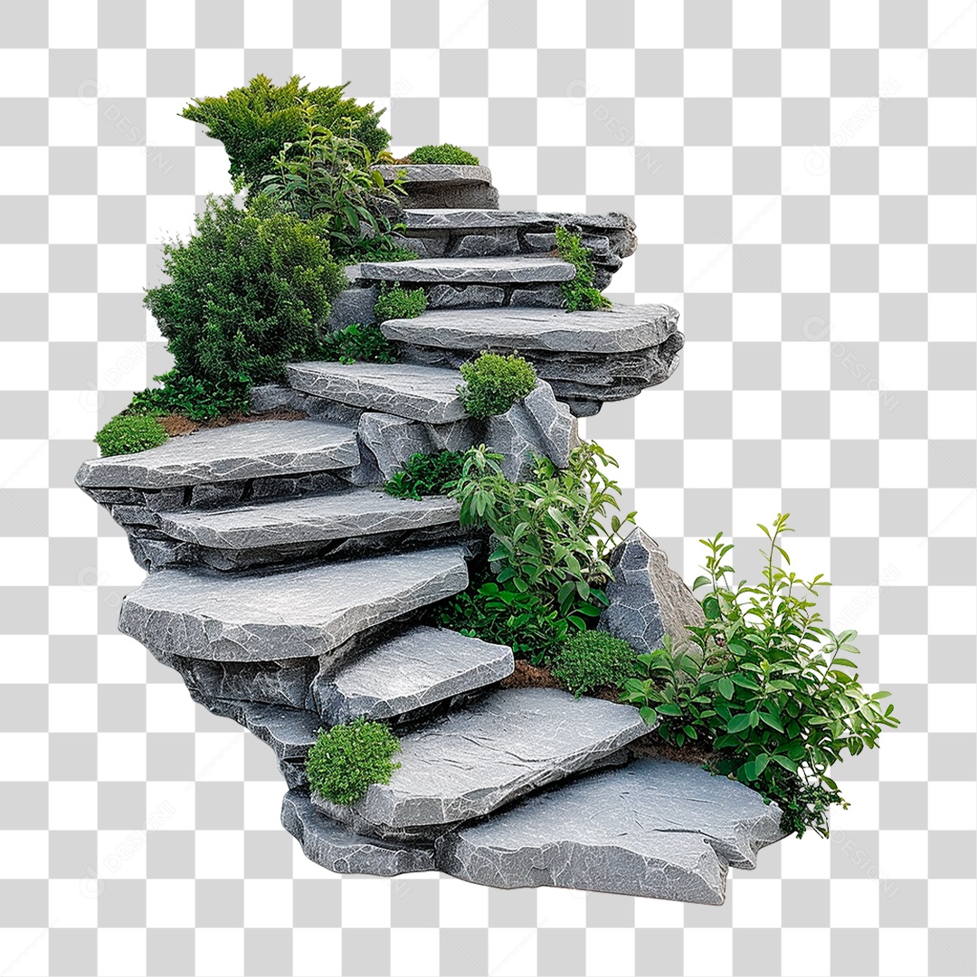 Escadas de Pedra PNG Transparente
