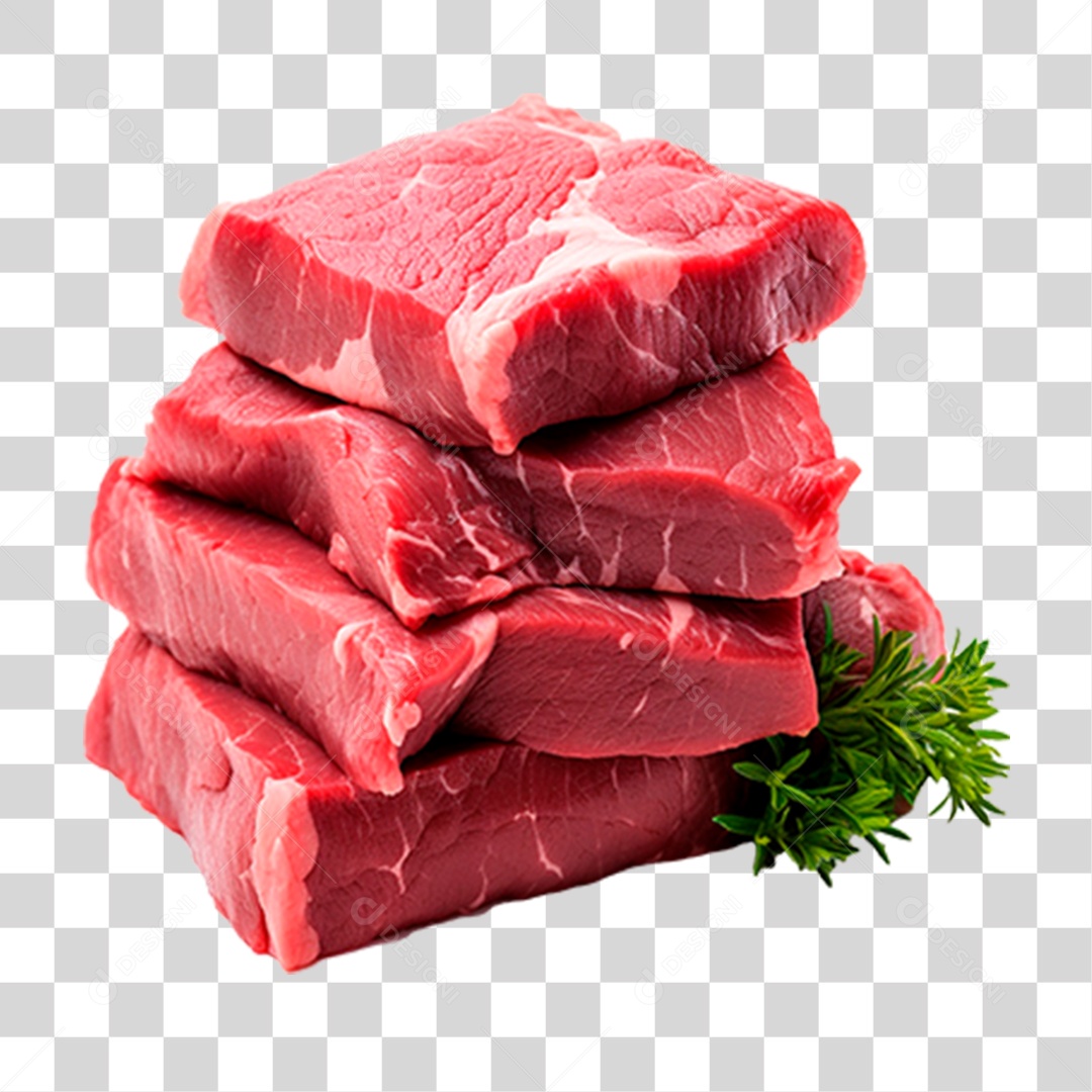 Pilha de Carne Crua PNG Transparente