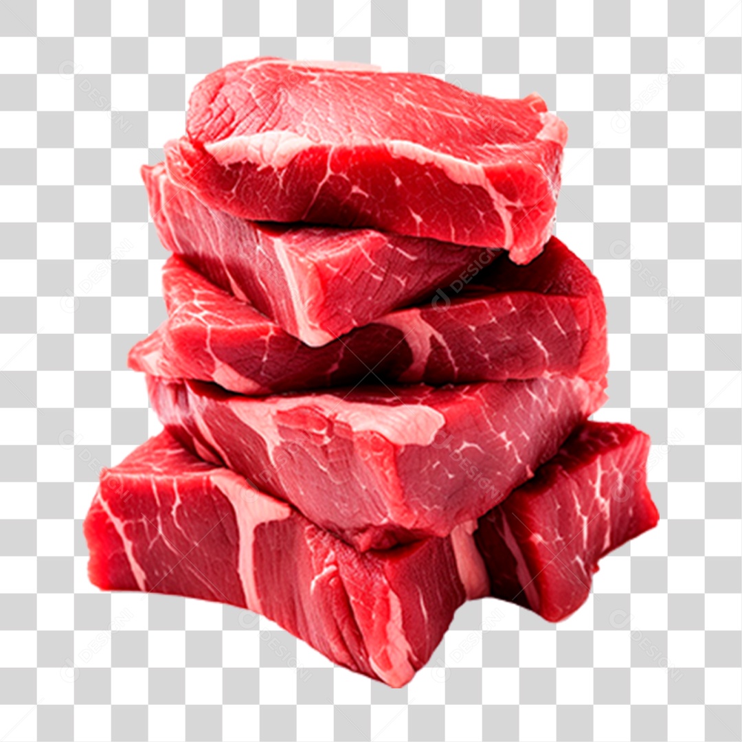 Pilha de Carne Crua PNG Transparente