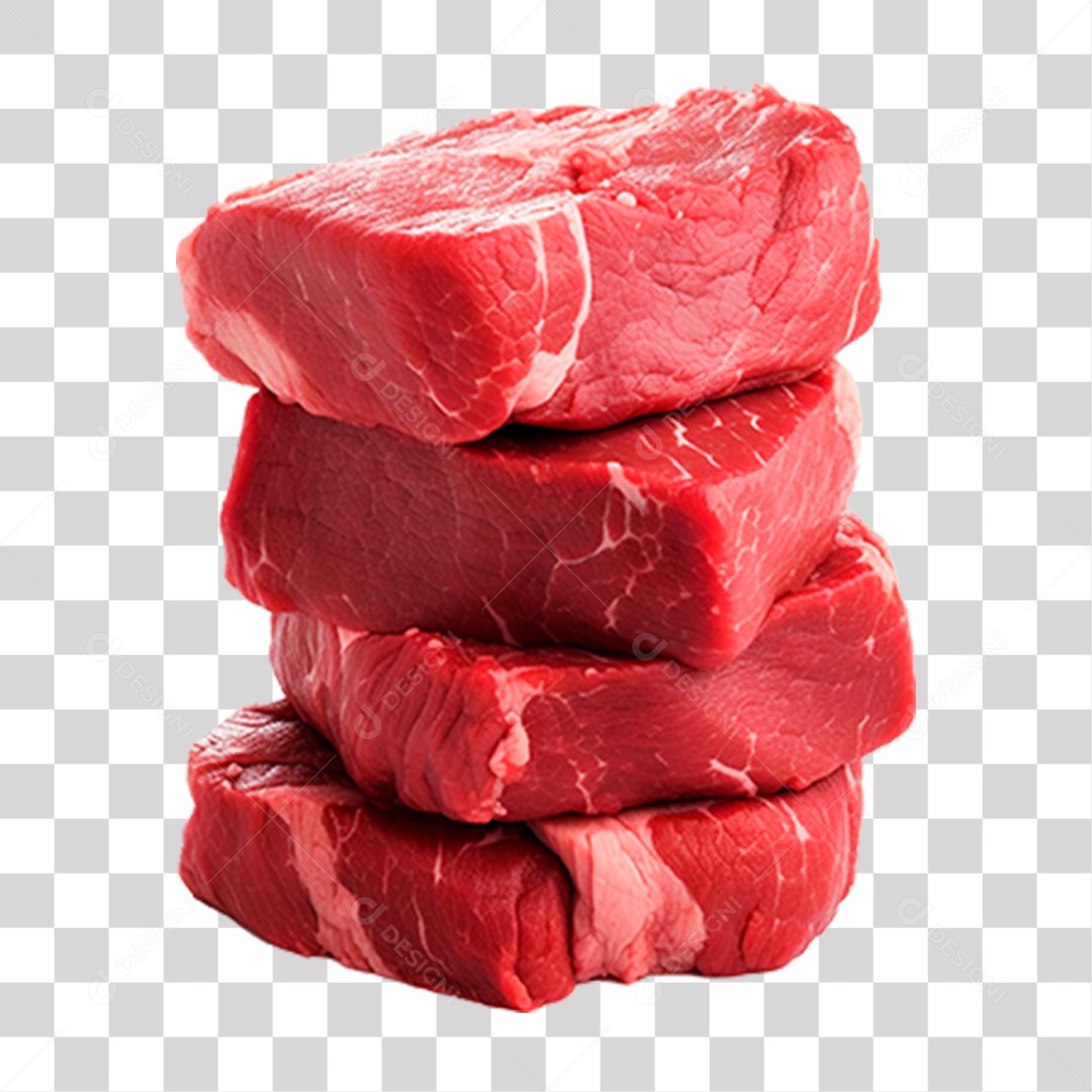 Pilha de Carne Crua PNG Transparente