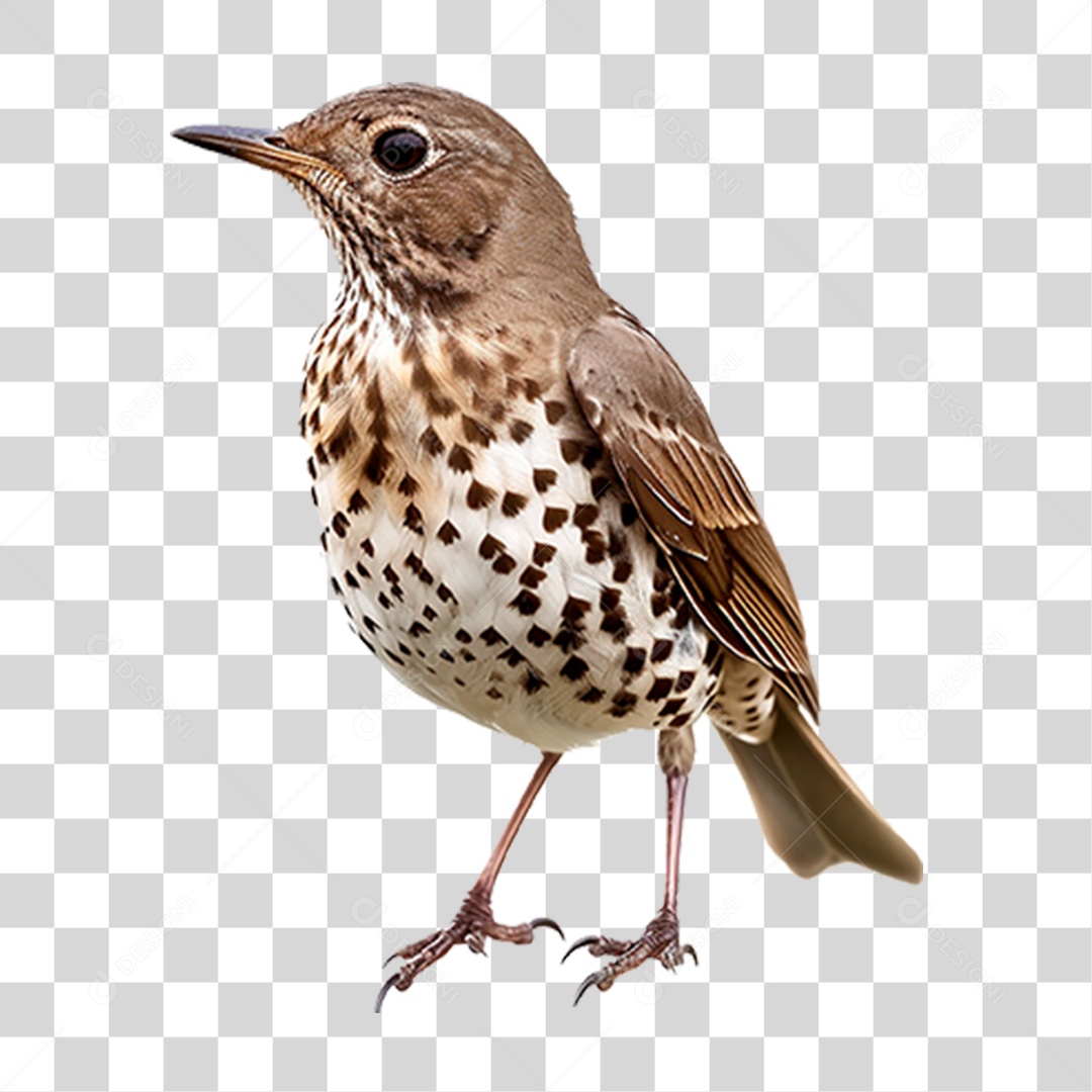 Tordo da Neve PNG Transparente