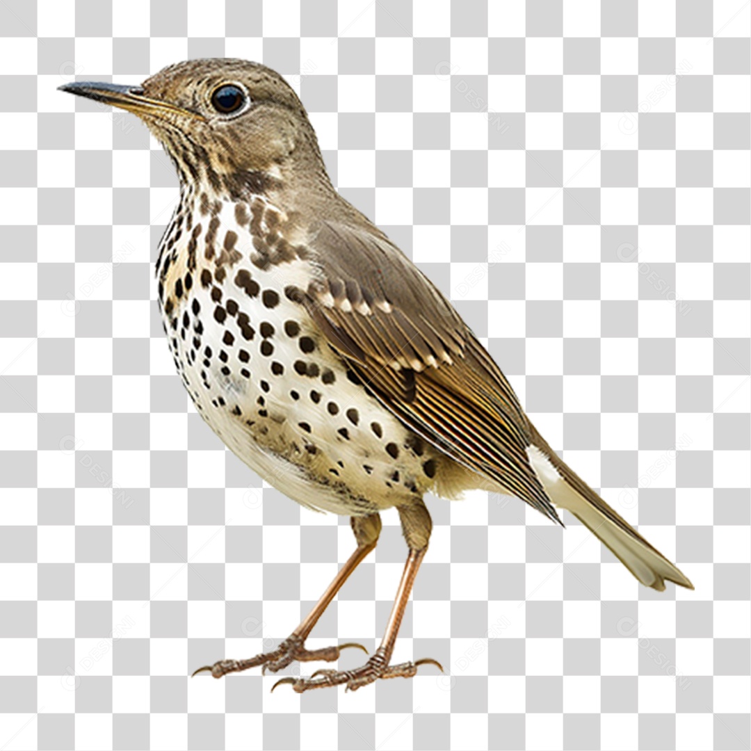 Tordo da Neve PNG Transparente