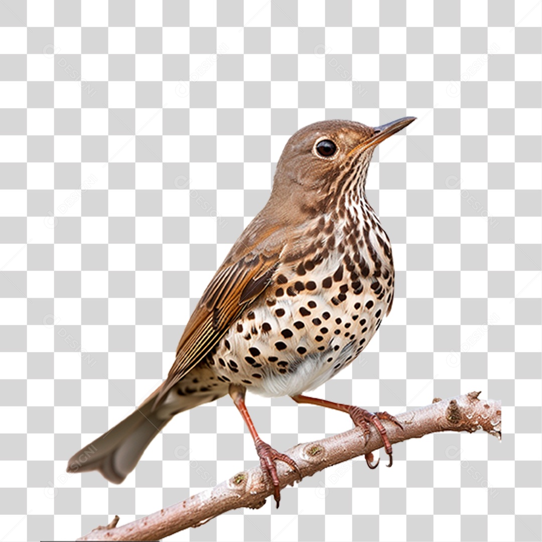 Tordo da Neve PNG Transparente