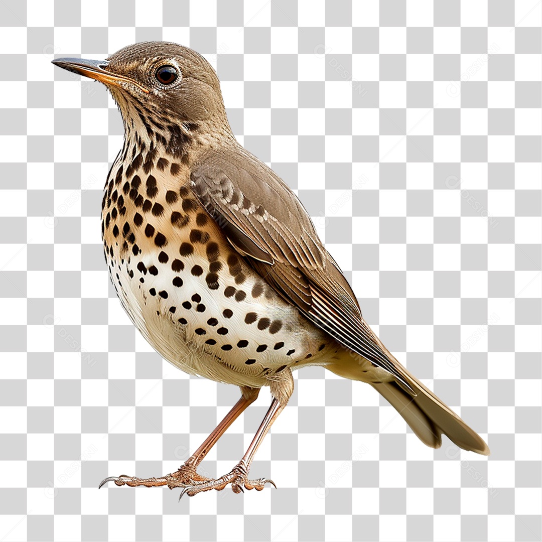 Tordo da Neve PNG Transparente