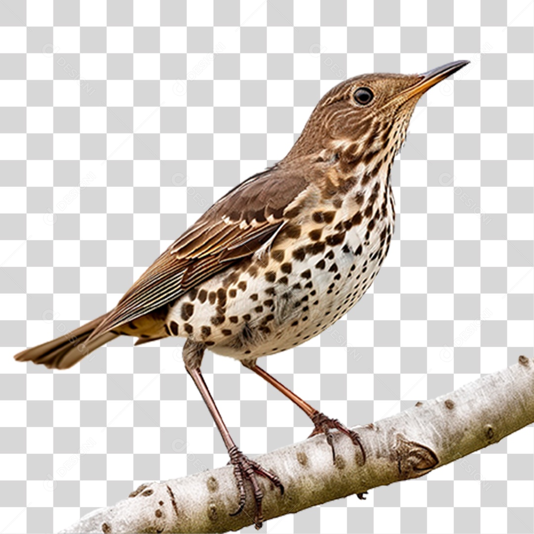 Tordo da Neve PNG Transparente