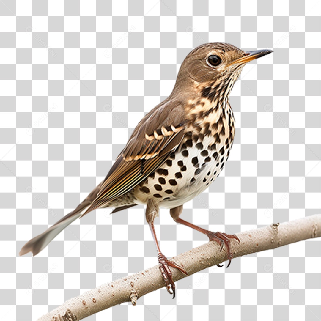 Tordo da Neve PNG Transparente