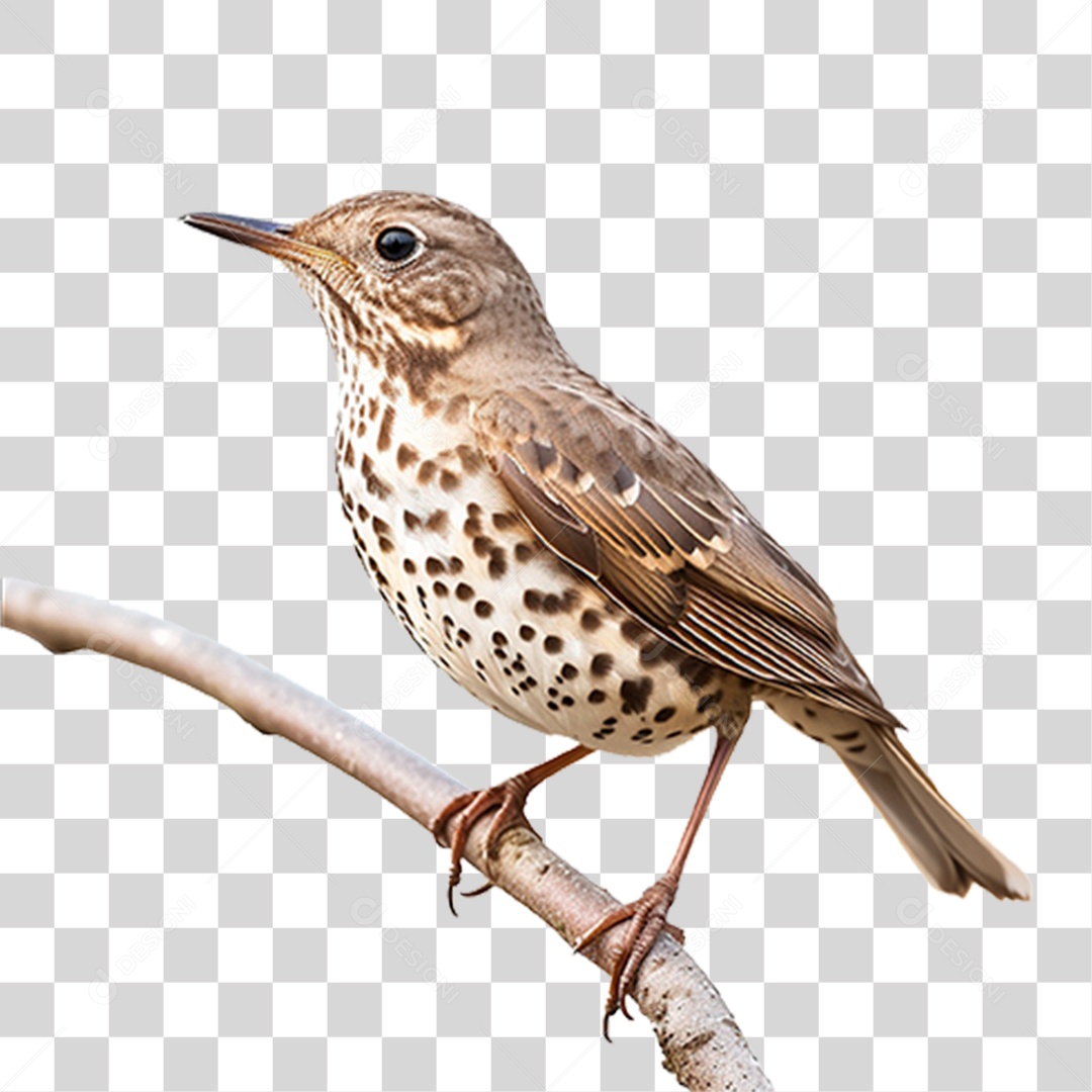 Tordo da Neve PNG Transparente