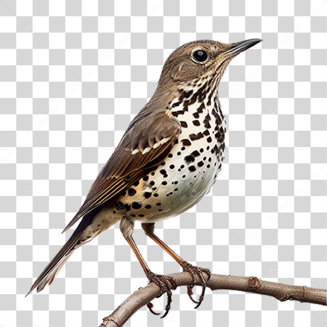 Tordo da Neve PNG Transparente