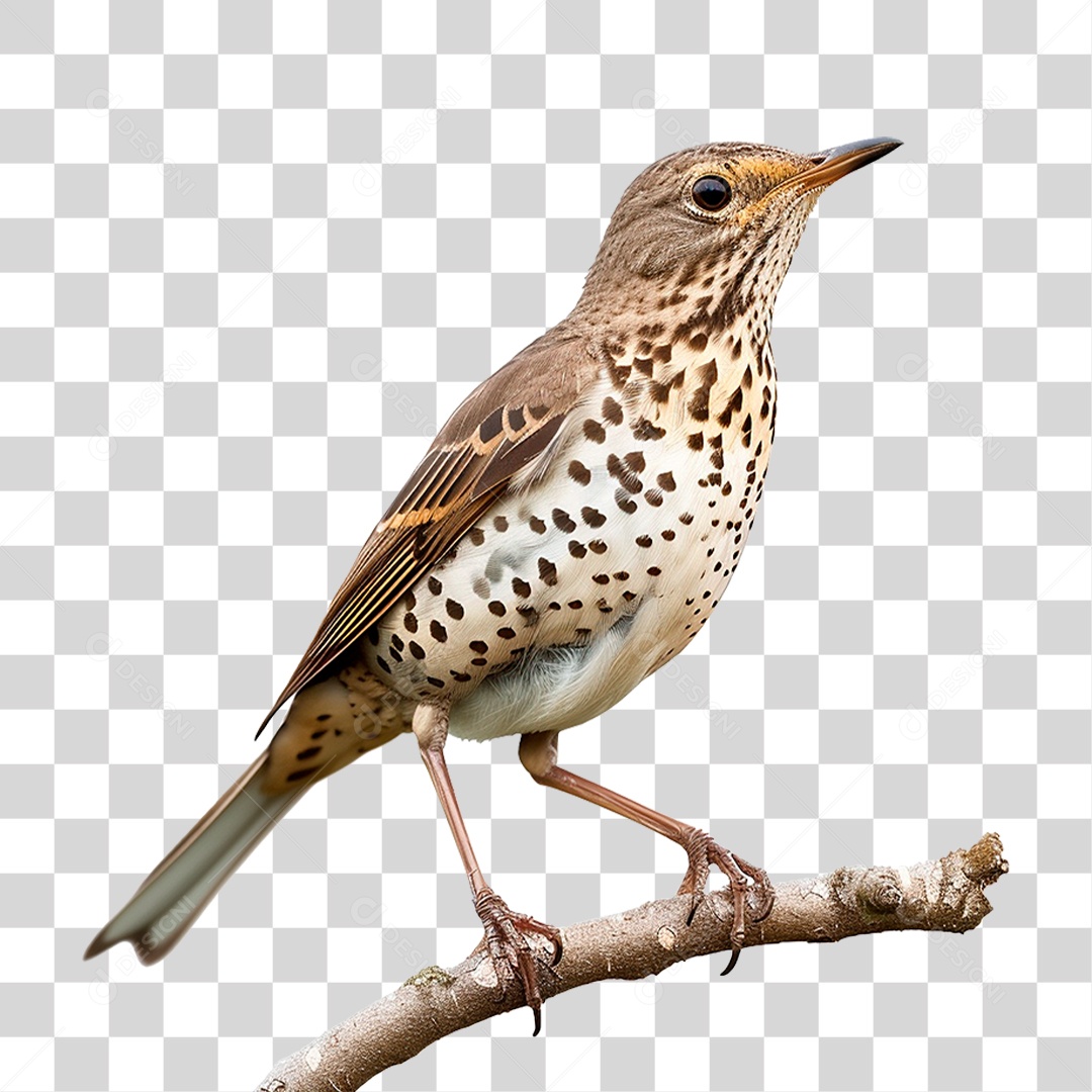 Tordo da Neve PNG Transparente