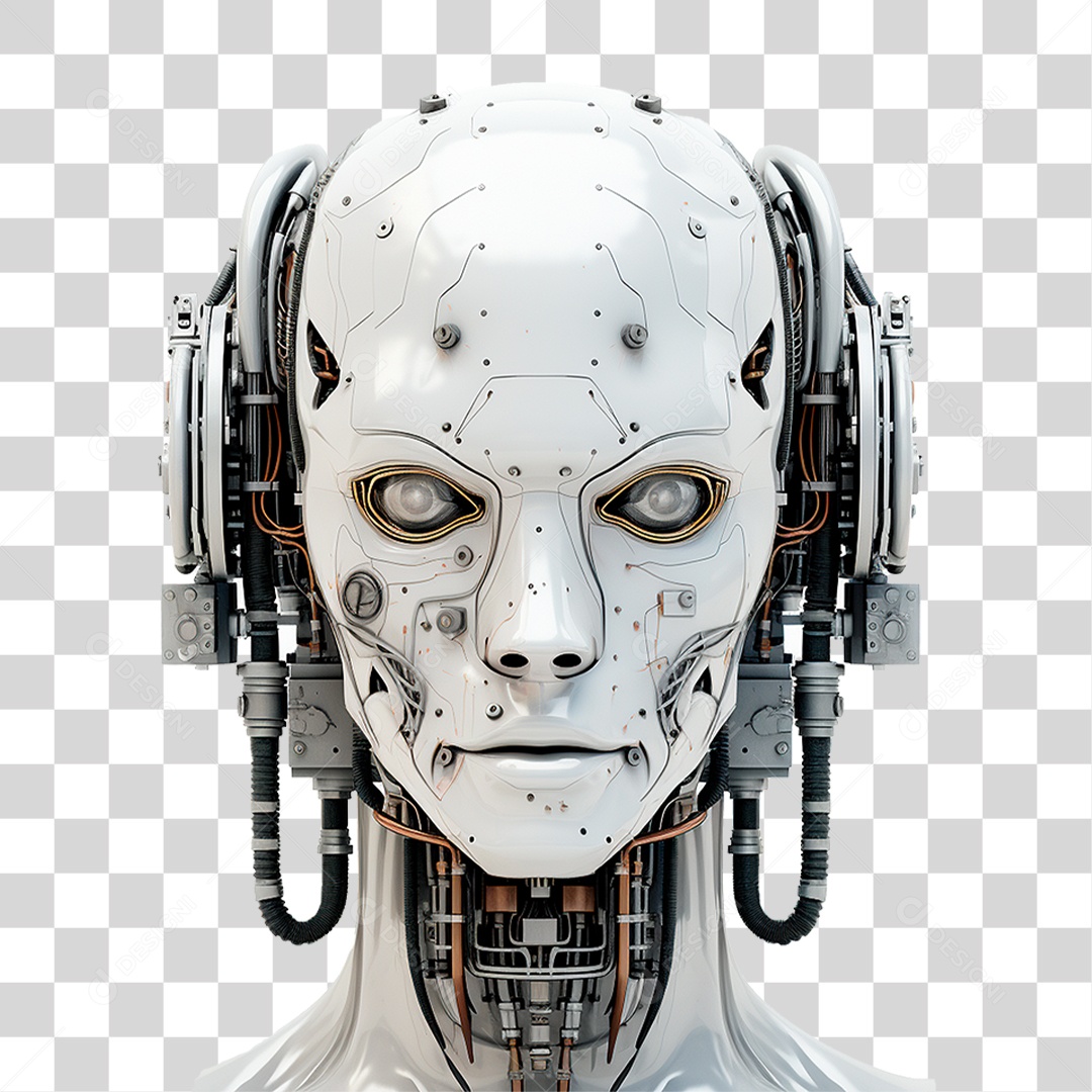 Cabeça de Ciborgue PNG Transparente