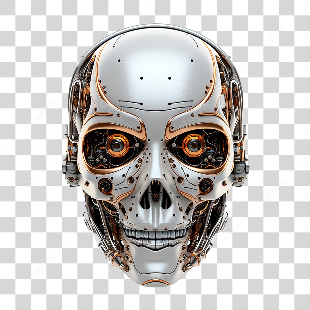 Cabeça de Ciborgue PNG Transparente