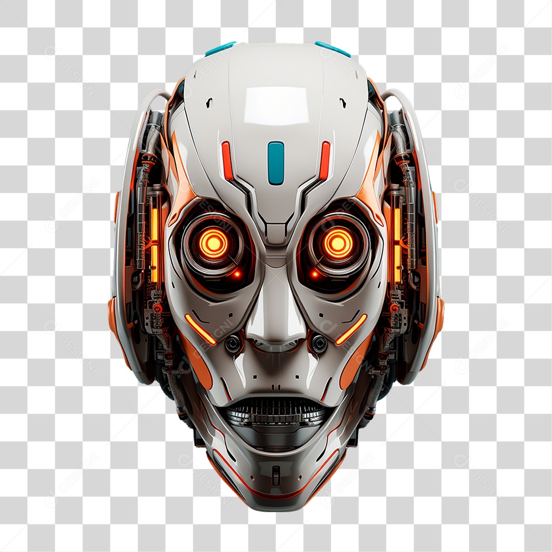 Cabeça de Ciborgue PNG Transparente