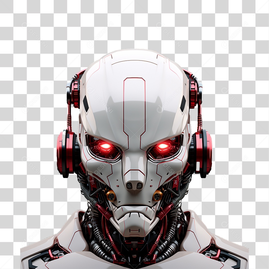 Cabeça de Ciborgue PNG Transparente