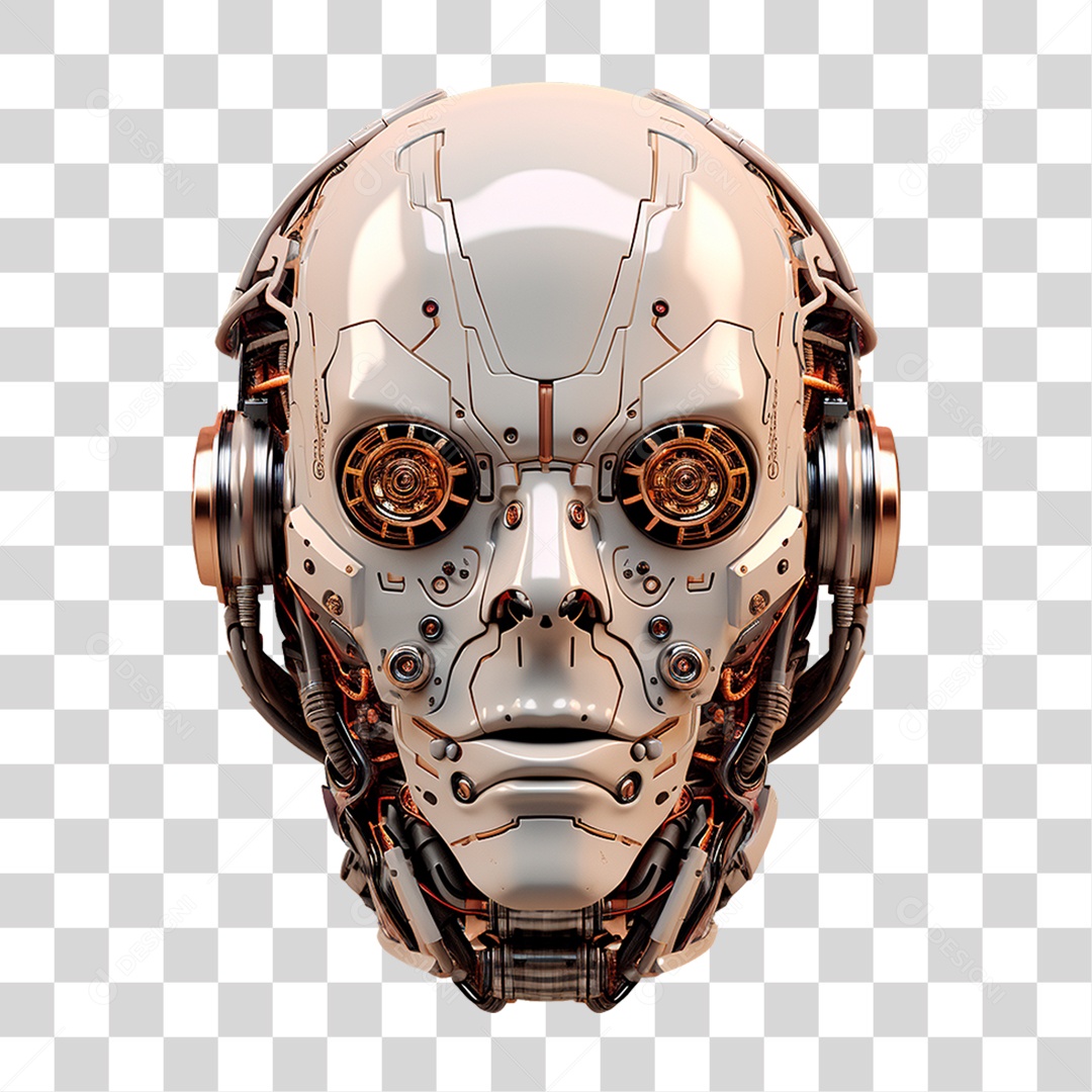 Cabeça de Ciborgue PNG Transparente