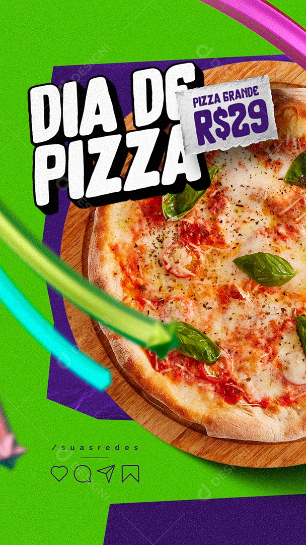 Story Carnaval Pizzaria Dia De Pizza Social Media PSD Editável