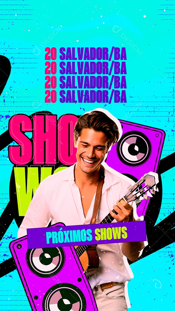Story Flyer Carnaval Próximos Shows Social Media PSD Editável
